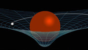 Curva del espacio-tiempo en presencia de una masa