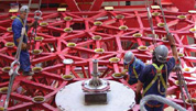 Montaje de los soportes del espejo primario del GTC