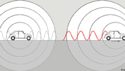 Un coche para ilustrar el efecto Doppler