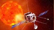 Visin artstica de Solar Orbiter con el Sol