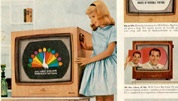 Vieja publicidad de un televisor