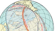Mapa del eclipse total de Sol del 1 de agosto de 2008
