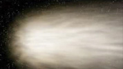 Simulación del paso de un cometa cerca de la Tierra.